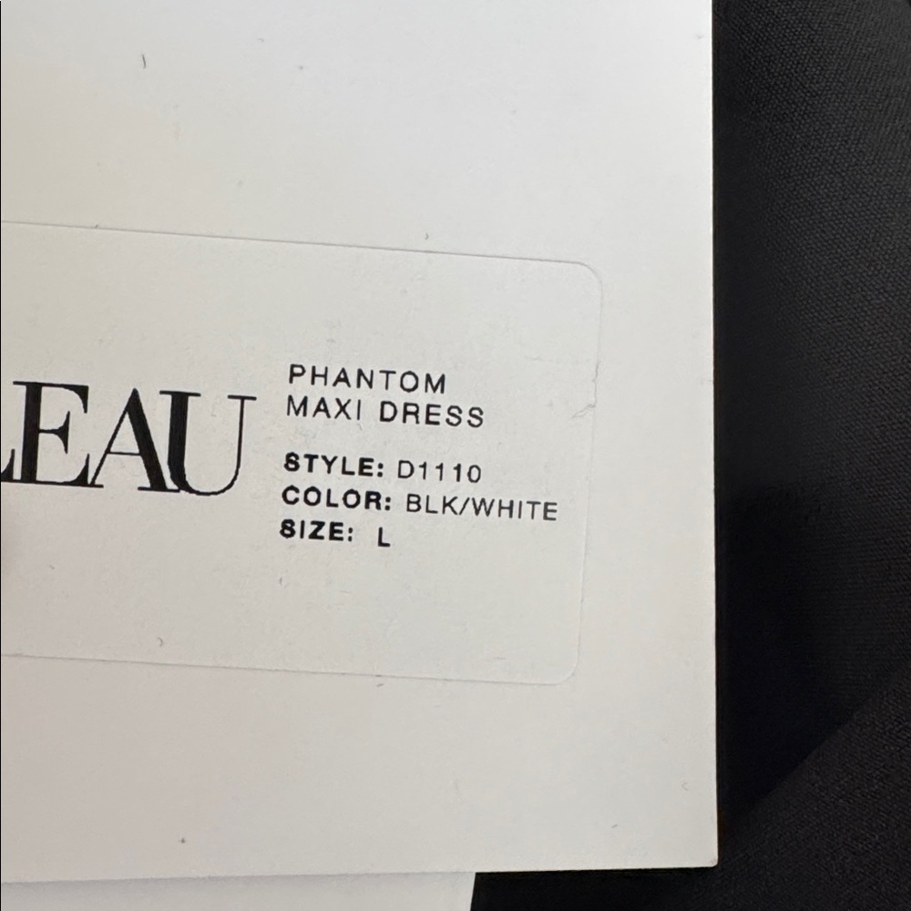 NWT Leau Phantom Chiffon Maxi Dress Size L - Picture 12 of 13